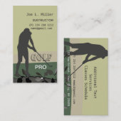 ゴルフ・ボールの緑のモダンに当る点を遊ぶこと 名刺 (正面/裏面)