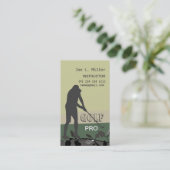 ゴルフ・ボールの緑のモダンに当る点を遊ぶこと 名刺 (スタンド正面)