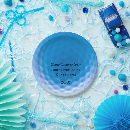 ゴルフ・ボールの質は北極Blue_personalizedに窪みを作ります ペーパープレート (パーティー)