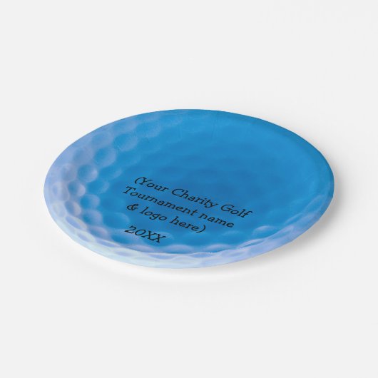 ゴルフ・ボールの質は北極Blue_personalizedに窪みを作ります ペーパープレート (アングル)