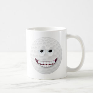 ゴルフ・ボールの顔2 コーヒーマグカップ