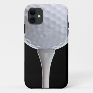 ゴルフ・ボールの黒の背景のゴルフをするスポーツのテンプレート iPhone 11 ケース