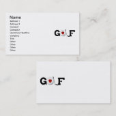 ゴルフ・ボールのTシャツおよびギフトとのゴルフ 名刺 (正面/裏面)