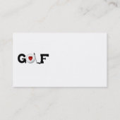 ゴルフ・ボールのTシャツおよびギフトとのゴルフ 名刺 (裏面)