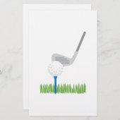 ゴルフ・ボール及び鉄 便箋 (正面/裏面)