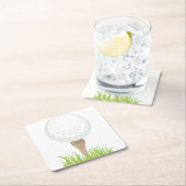 ゴルフ・ボール スクエアペーパーコースター (インサイチュ)