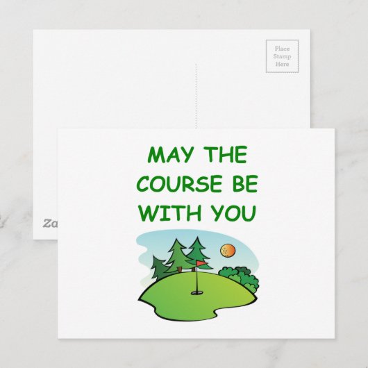 ゴルフ ポストカード (正面/裏面)