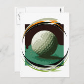 ゴルフ ポストカード (正面/裏面)