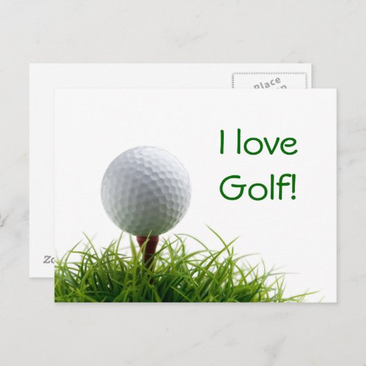 ゴルフ ポストカード (正面/裏面)