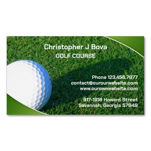 ゴルフ マグネット名刺 (正面)