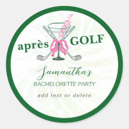 ゴルフ・マティーニ・コケット・バウBachelorette Party ラウンドシール