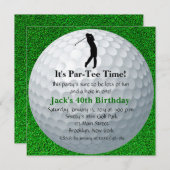 ゴルフ マン 誕生日 招待状 (正面/裏面)
