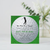 ゴルフ マン 誕生日 招待状 (スタンド正面)