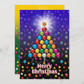 ゴルフ メリークリスマス - ホリデーデザイン シーズンカード (正面/裏面)