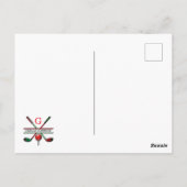 ゴルフ メリークリスマス - ホリデーデザイン ポストカード (裏面)