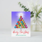 ゴルフ メリークリスマス - ホリデーデザイン ポストカード (スタンド正面)