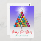 ゴルフ メリークリスマス - ホリデーデザイン ポストカード (正面/裏面)