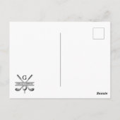 ゴルフ メリークリスマス - ホリデーデザイン ポストカード (裏面)