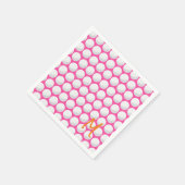 ゴルフ モダン ピンク 白 オレンジ 初期 スポーツ ゴルフボール スタンダードカクテルナプキン (角)