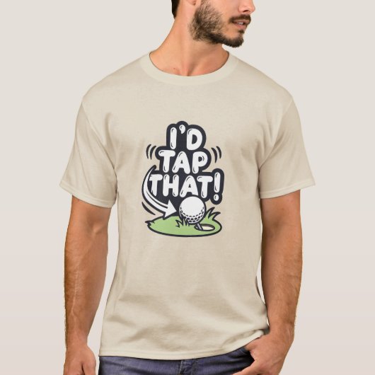 ゴルフ ユーモア いたずら ゴルファー スポーツ Tシャツ (正面)