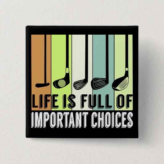 ゴルフ·ラおもしろいイフ·チョイス·クラブ 缶バッジ (正面)