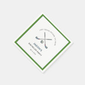 ゴルフ"リングの前の最後のスイング"バチュラーパーティ スタンダードカクテルナプキン (角)