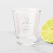 ゴルフ"リングの前の最後のスイング"ブライダルシャワー ショットグラス (裏面)