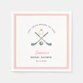 ゴルフ"リングの前の最後のスイング"ブライダルシャワー スタンダードカクテルナプキン (正面)