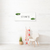 ゴルフ・レッツ・ティー（白緑にゴルフの旗を掲げる）  横断幕 (インサイチュ)