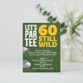 ゴルフ レッツ パーティー 60歳の誕生日 ゴルファー ポストカード (スタンド正面)