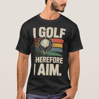ゴルフ レトロ ヴィンテージ I ゴルフするからには Tシャツ