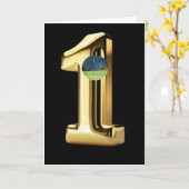 ゴルフ。ワンショットでホールアウト。 カード (黄色い花)