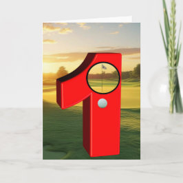 ゴルフ。ワンショットでホールアウト。 カード