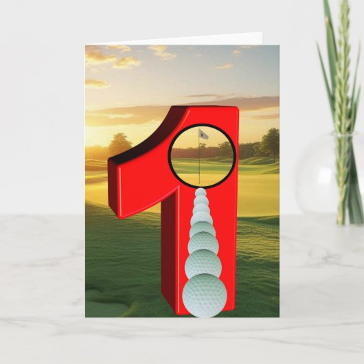 ゴルフ。ワンショットでホールアウト。 カード (正面)