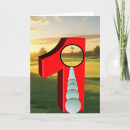 ゴルフ。ワンショットでホールアウト。 カード