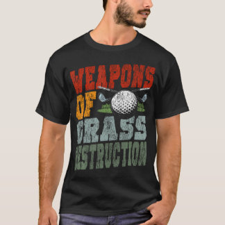 ゴルフ ヴィンテージ レトロ 草の武器 Tシャツ
