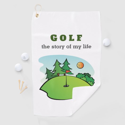 ゴルフ 人生の物語 面白い ゴルフタオル (インサイチュ)