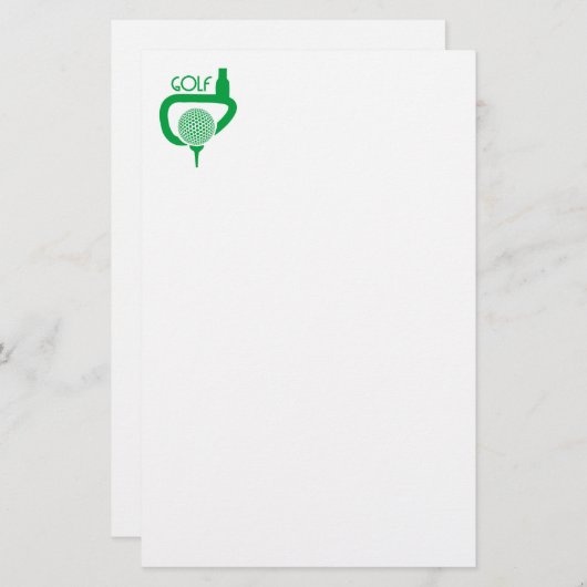 ゴルフ 便箋 (正面/裏面)