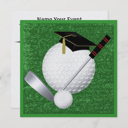 ゴルフ 卒業 - SRF 招待状 (正面/裏面)