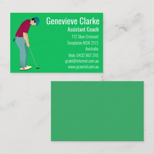 ゴルフ 名刺 (正面/裏面)