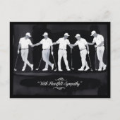 ゴルフ 哀悼 「心から哀悼の意を表します。」 ポストカード (正面)