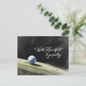 ゴルフ　哀悼 「心より哀悼の意を表します。」 ポストカード (スタンド正面)