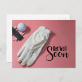 ゴルフ 女性ゴルファー向けのピンクのテーマで早く回復して ポストカード (正面/裏面)