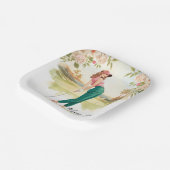 ゴルフ 女性 ゴルファー ゴルフコース ペーパープレート (傾斜あり)