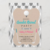 ゴルフ 性別発表 テーマ 招待状 (正面/裏面)