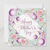 ゴルフ 母の日にボールと花をママに シーズンカード (正面)