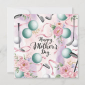 ゴルフ 母の日のボールと花をママに シーズンカード (正面)