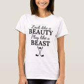 ゴルフ：獣のような遊美しいのように見える。 Tシャツ (正面)