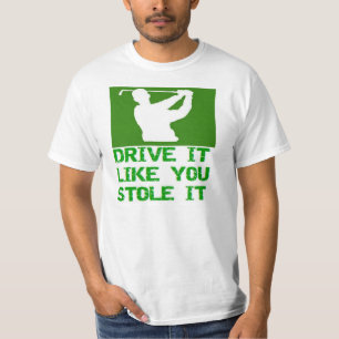 ゴルフ-盗んだようにドライブ Tシャツ