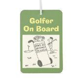 ゴルフ – "私の運転は？" 漫画 カーエアーフレッシュナー (正面)